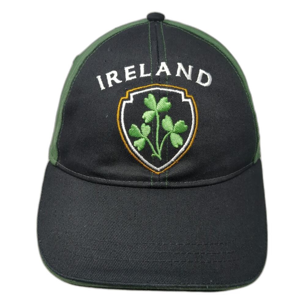 Lansdowne Baseball Cap Black Green 59cm Ireland Shamrock Adjustable Hat